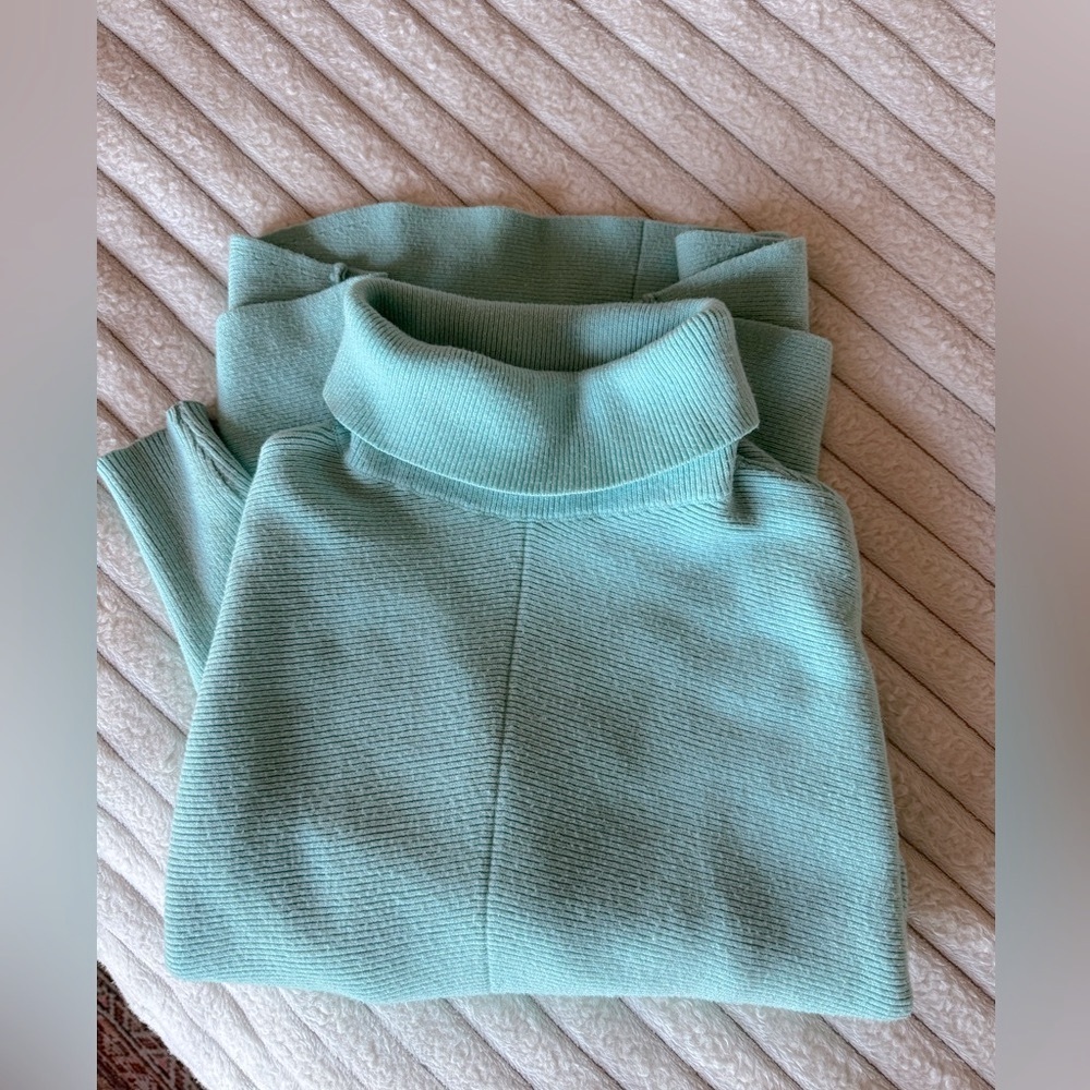 Women's Turquoise Turtleneck Sweater
